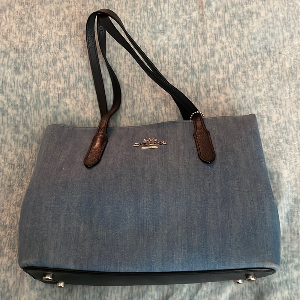 Coach Darby style denim bag.